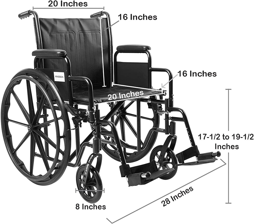 McKesson Wheelchair Arm Swing-Away 20" Width 350lb