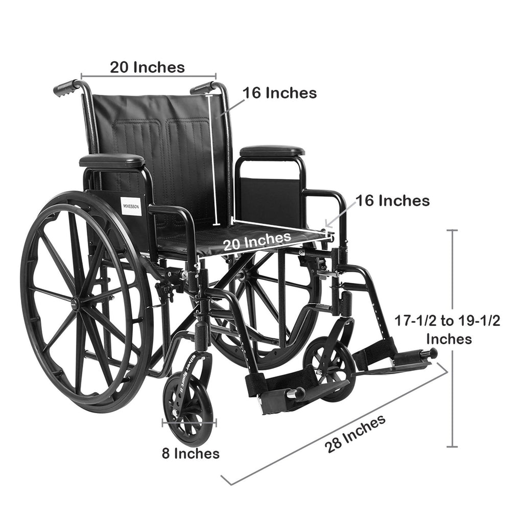 McKesson Wheelchair Steel 20"W x 16"D Swing-Away Footrest